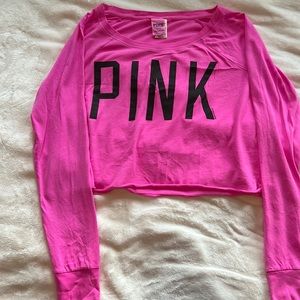 NWT Pink - Victoria’s Secret 
Color: Pink
Type: Long sleeve crop top
Size: Large